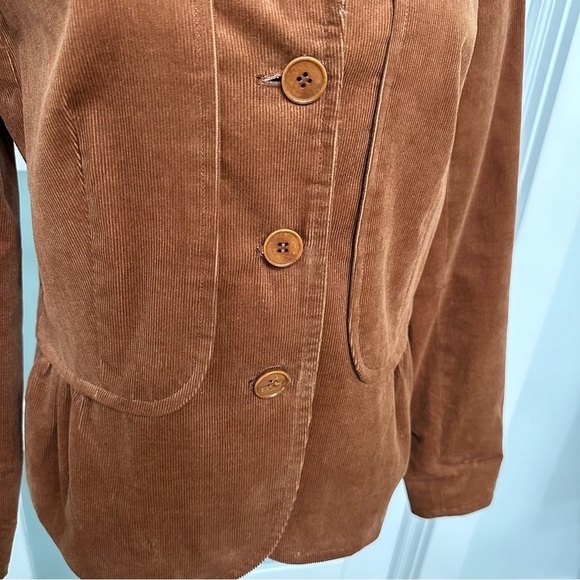 Talbots Corduroy Blazer Rust Brown Size 10 LIKE NEW - Picture 2 of 8